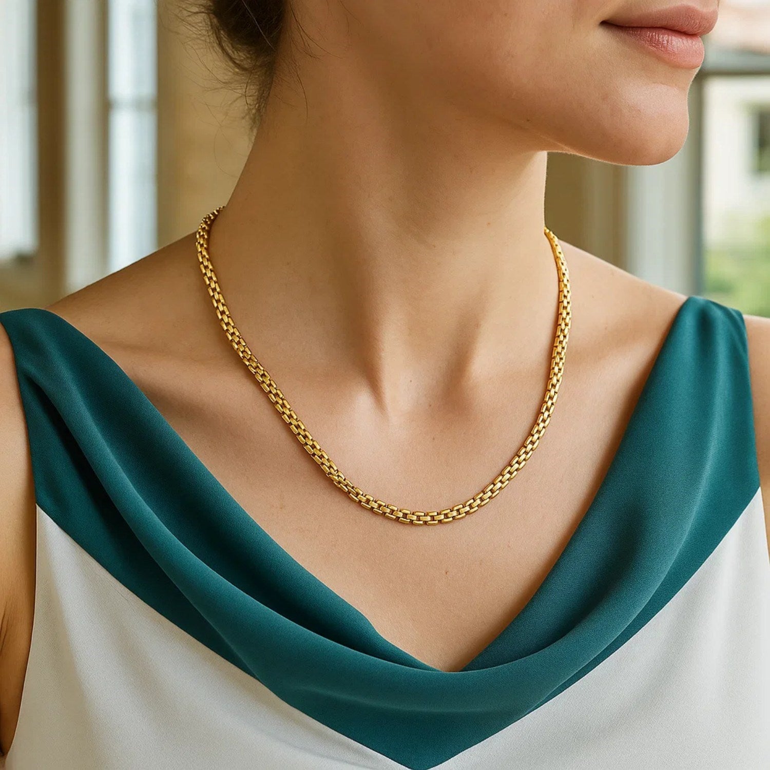 Panther Chain  Necklace 3row