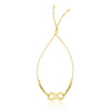 Infinity Charm Lariat Bracelet in 14K Yellow Gold