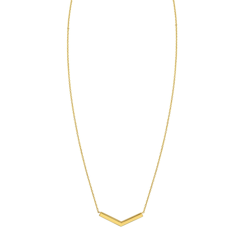 Chevron Necklace in 14K Yellow Gold