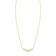 Polished Chevron Pendant Necklace in 14K Yellow Gold