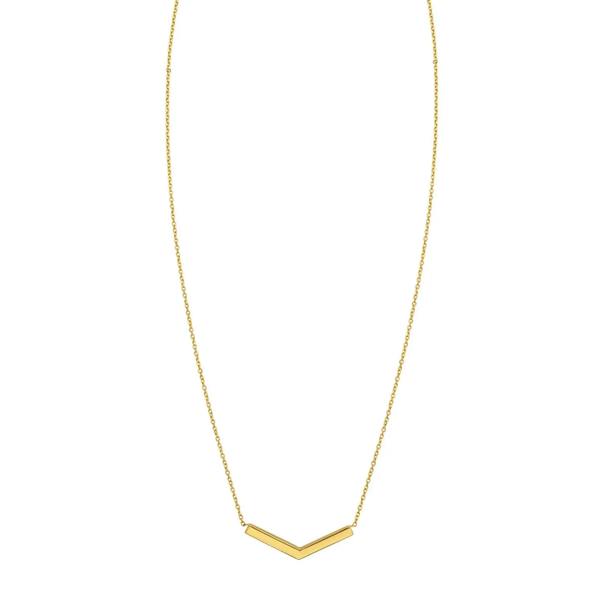 Chevron Necklace in 14K Yellow Gold  Pendants DEEVE