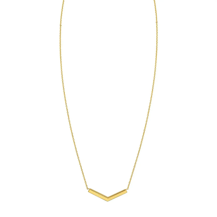 Chevron Necklace in 14K Yellow Gold  Pendants DEEVE