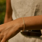 Diamond Cut Sparkle Spring Bracelet in 14K Yellow Gold