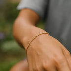 Diamond Cut Sparkle Spring Bracelet in 14K Yellow Gold