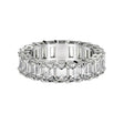 2.00 ct Emerald Cut Lab Grown Diamond Eternity Ring in 14K White Gold