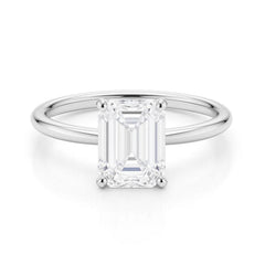 2ct Emerald Lab Grown Diamond Ring, 14K Gold