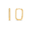 Paperclip Huggie Hoop Earrings in 14K Yellow Gold