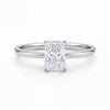 1.ct Radiant Cut Lab Grown Diamond Solitaire Ring in 14K White Gold | IGI Certified