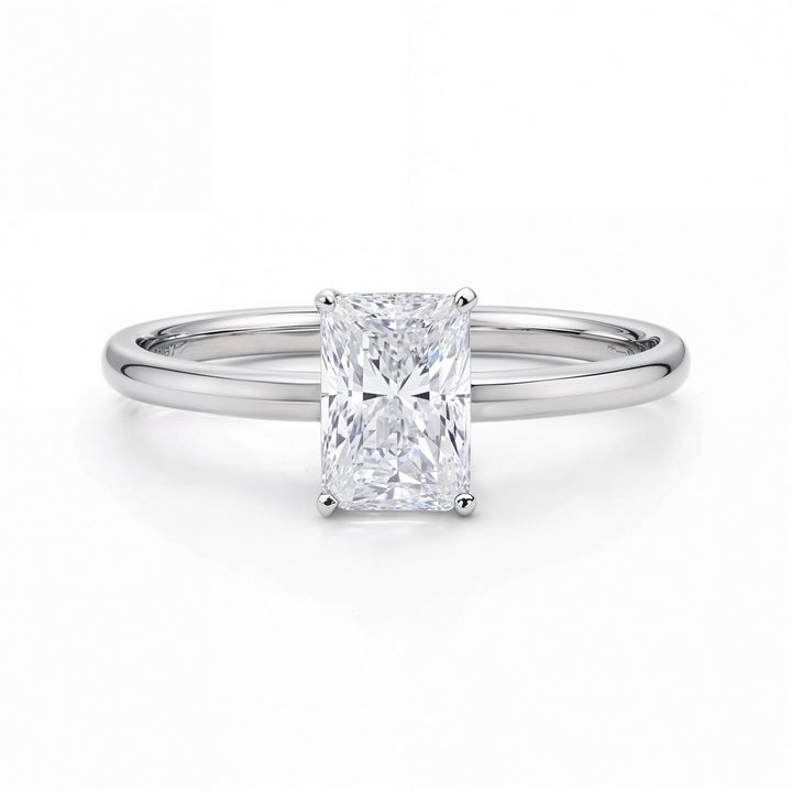 1ct Radiant Lab Grown Diamond Ring | 14K Gold