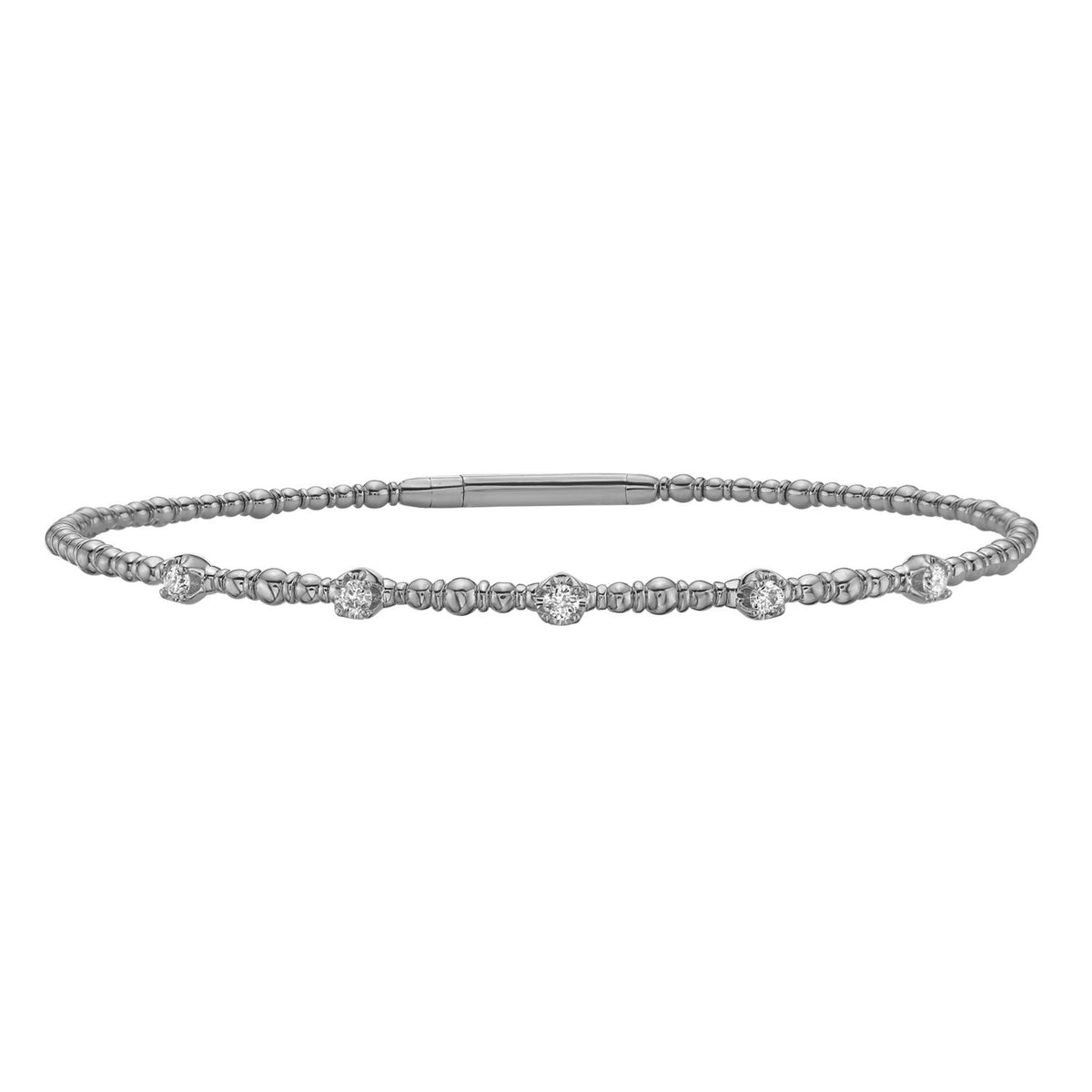 Classic Beaded Bracelet in 14K Gold