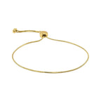 Adjustable Lariat Style Heart Motif Bracelet in 14K Yellow Gold