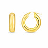 Medium Puffy Hoops | 14K Gold  Hoop Earrings DEEVE