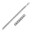 Semi-Solid Miami Cuban Chain Necklace in 14K White Gold | 5.50mm