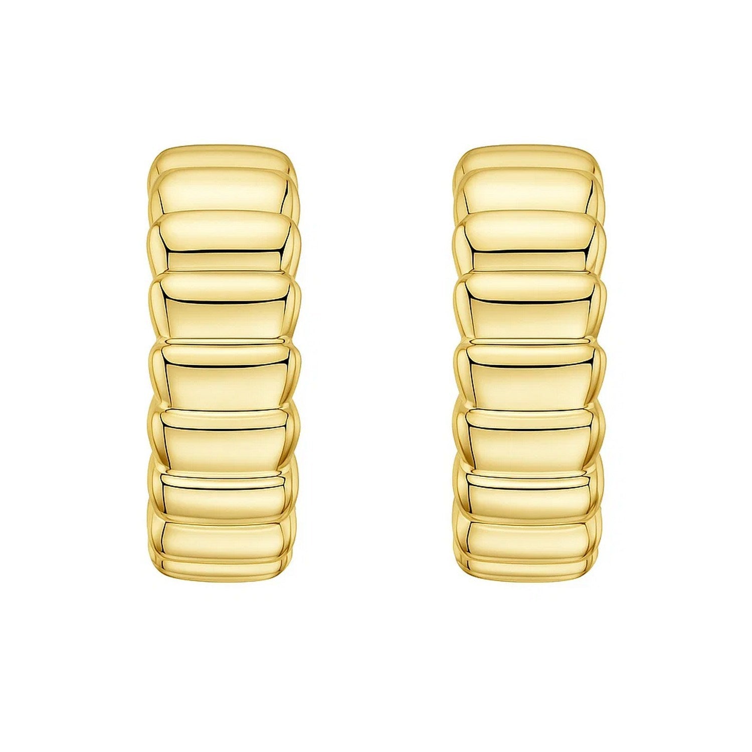Ribbed  Hoop Earrings