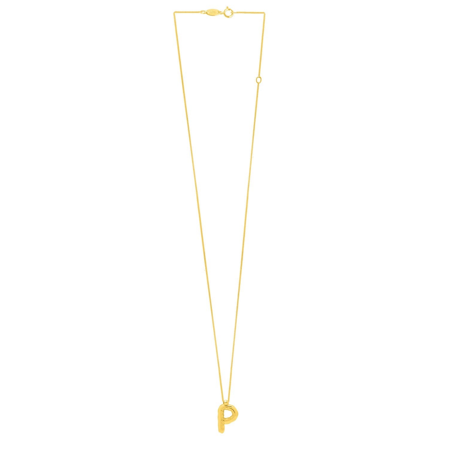 14K Yellow Gold Helium Initial P Pendant