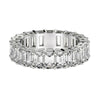 4.00 ct Emerald Cut Lab Grown Diamond Eternity Ring in 14K White Gold