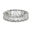 4.00 ct Emerald Cut Lab Grown Diamond Eternity Ring in 14K White Gold