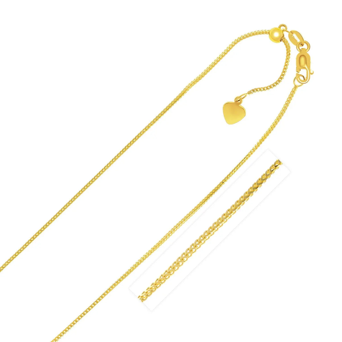 Adjustable Franco Chain in 14K Yellow Gold  Chains DEEVE