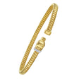 Panther Tubogas Cuff with Diamonds in 14K Yellow Gold | 3.90mm