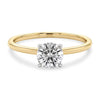 0.75ct Round Cut Lab Grown Diamond Ring in 14K Yellow Gold | G-VS1  Rings DEEVE