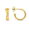 Crossover Hoops | 14K Gold  Hoop Earrings DEEVE