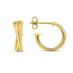 Crossover Hoops | 14K Gold