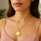 Tree Of Life Locket Necklace in 14K Yellow Gold