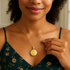 Tree Of Life Locket Necklace in 14K Yellow Gold