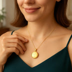 Tree Of Life Locket Necklace in 14K Yellow Gold