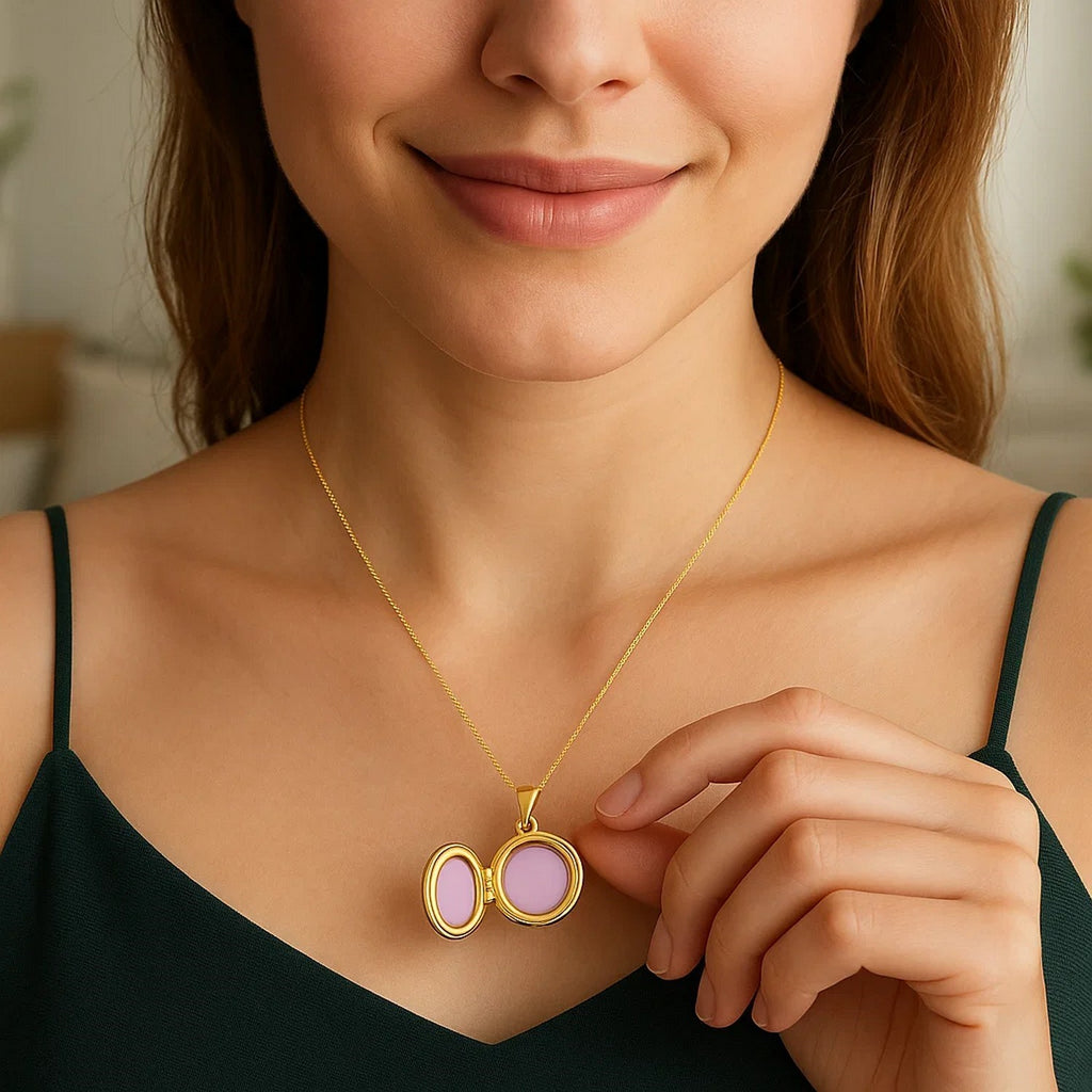 Tree Of Life Locket Necklace in 14K Yellow Gold