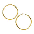 Polished Hoop Earrings in 14K White or Yellow Gold | 60mm x 2mm