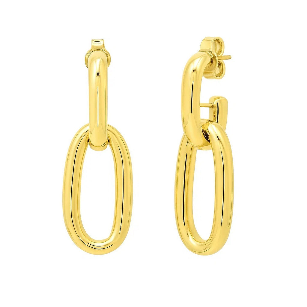 Link Drop Earrings | 14K Gold