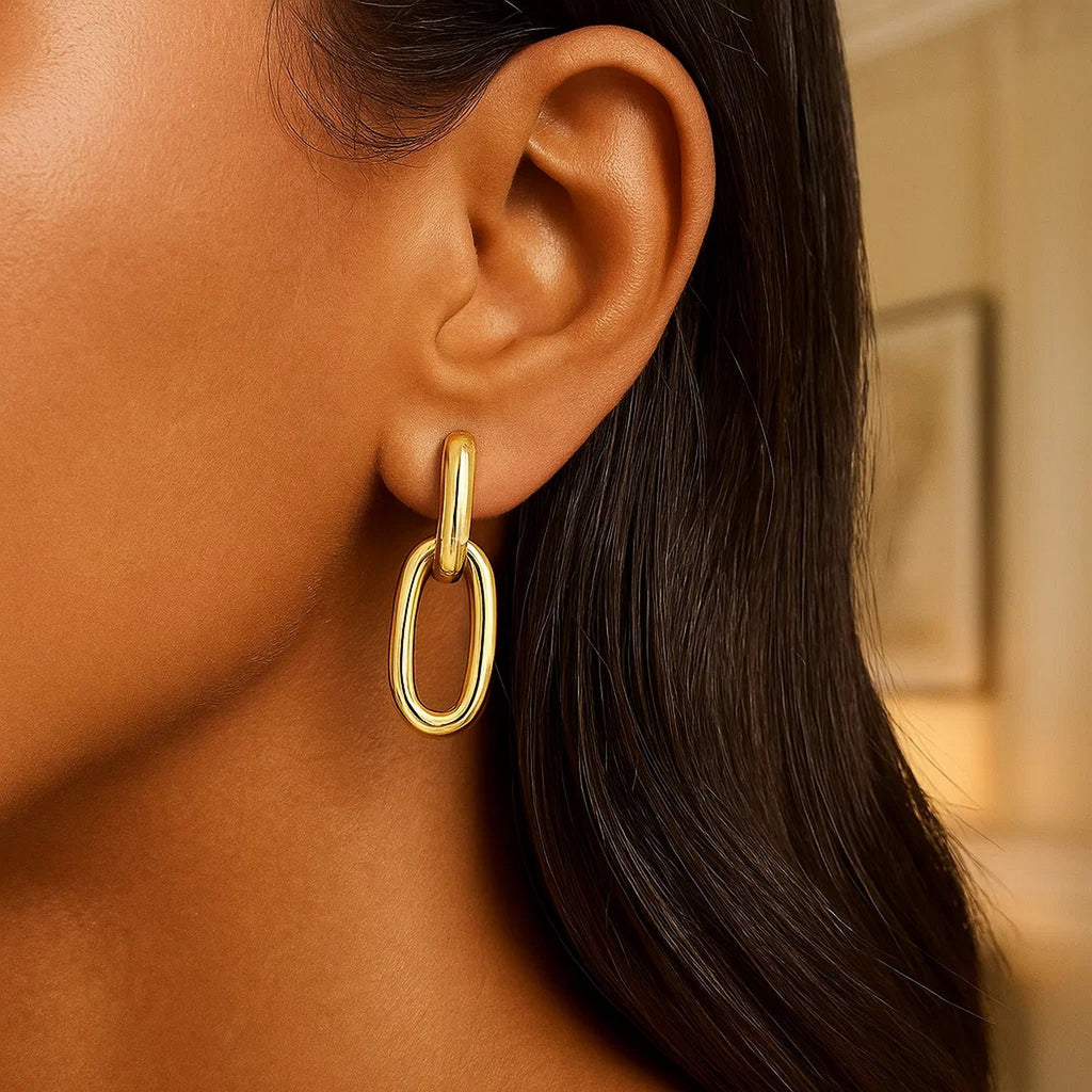 Link Drop Earrings | 14K Gold