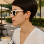 Curved Chain Drop Earrings | 14K Gold