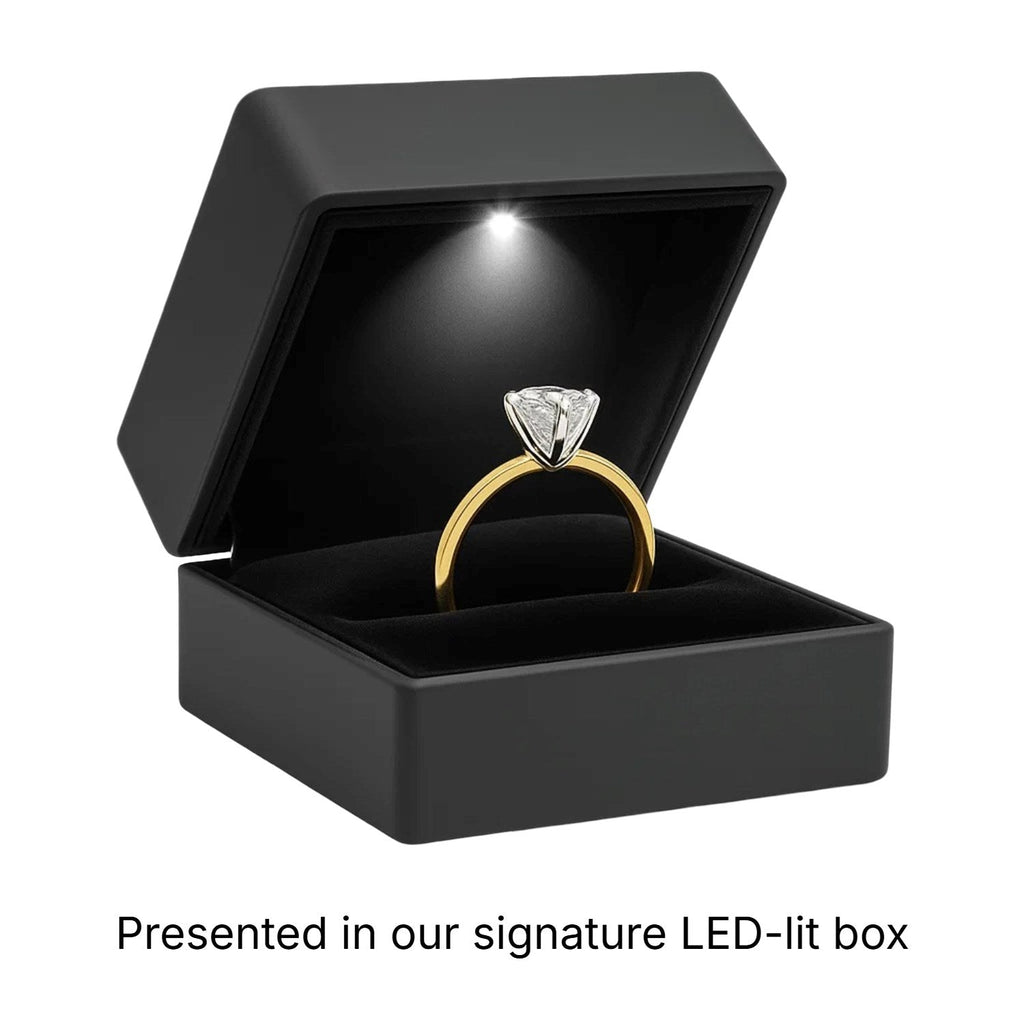 1 Carat Round Lab Grown Diamond Solitaire Ring in 14K Yellow Gold