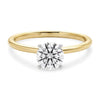 1.ct Round Cut Lab Grown Diamond Solitaire Ring in 14K Yellow Gold | IGI Certified