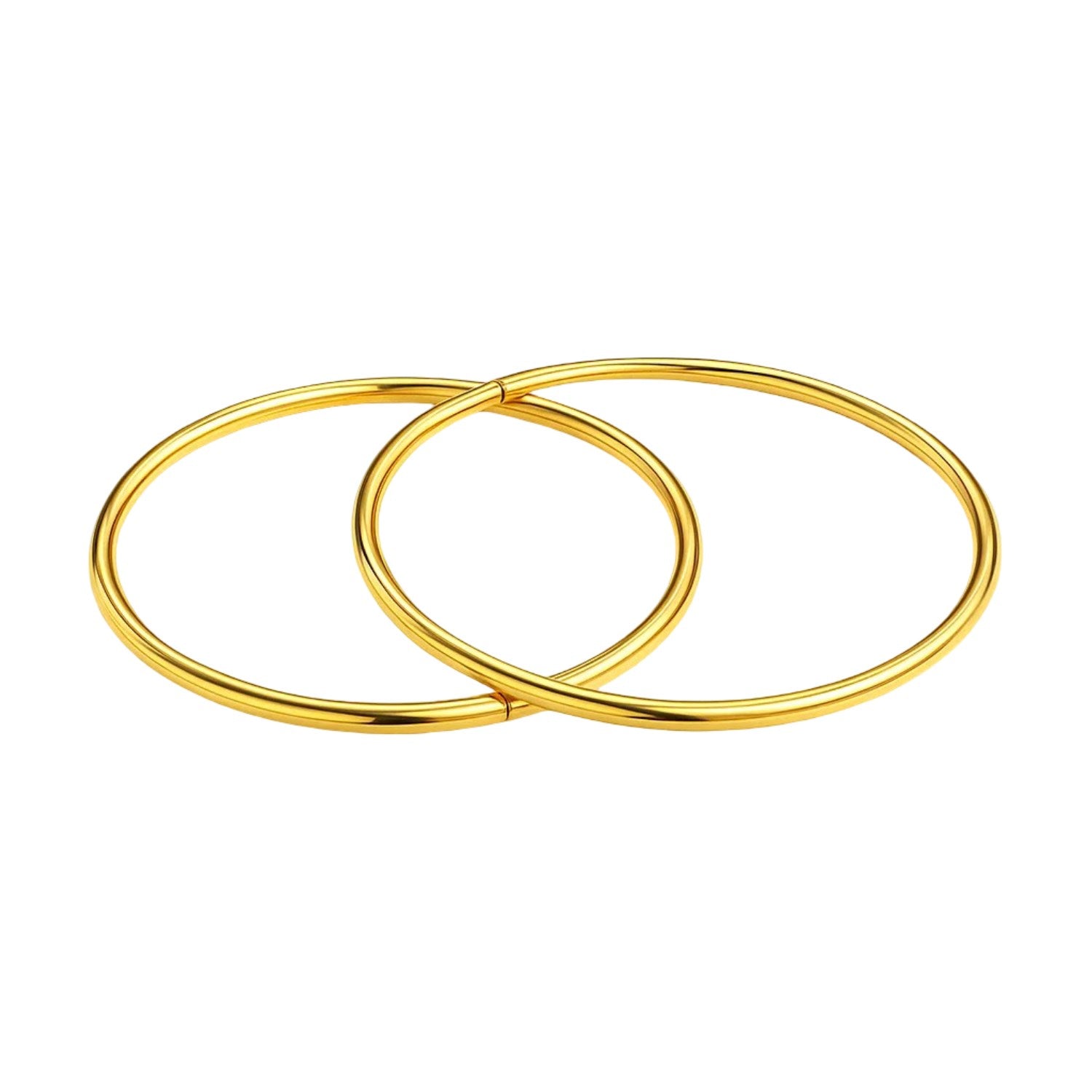 14K Yellow Gold Endless Hoop Earrings