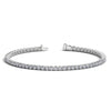 Detail view of 3.00 ct lab-grown diamond tennis bracelet in 14K White Gold, four-prong setting — DEEVE