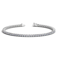 3 carat lab grown diamond tennis bracelet in 14K white gold, full view