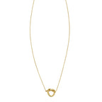 chocker 14k yellow gold necklace with puffy love nought