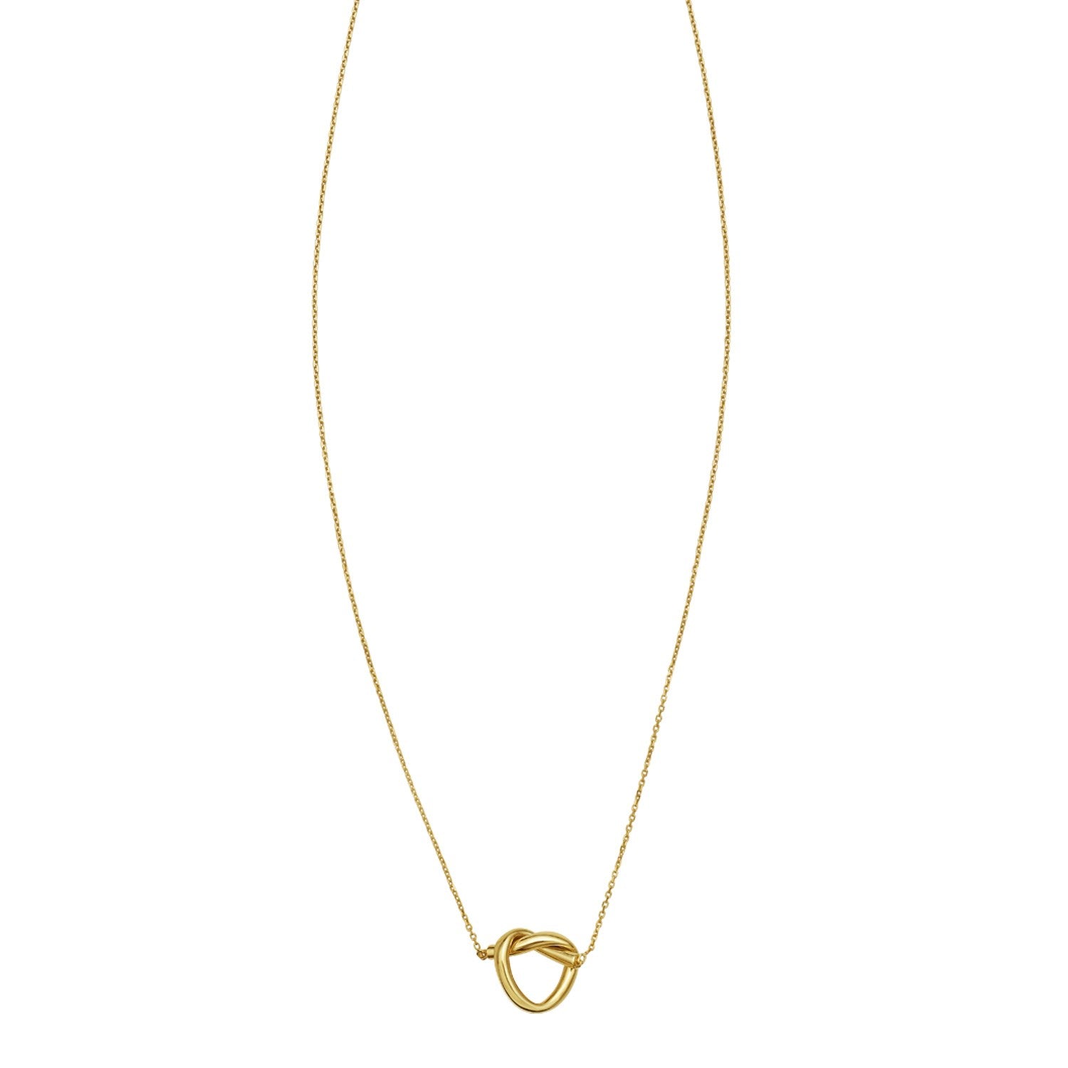 chocker 14k yellow gold necklace with puffy love nought