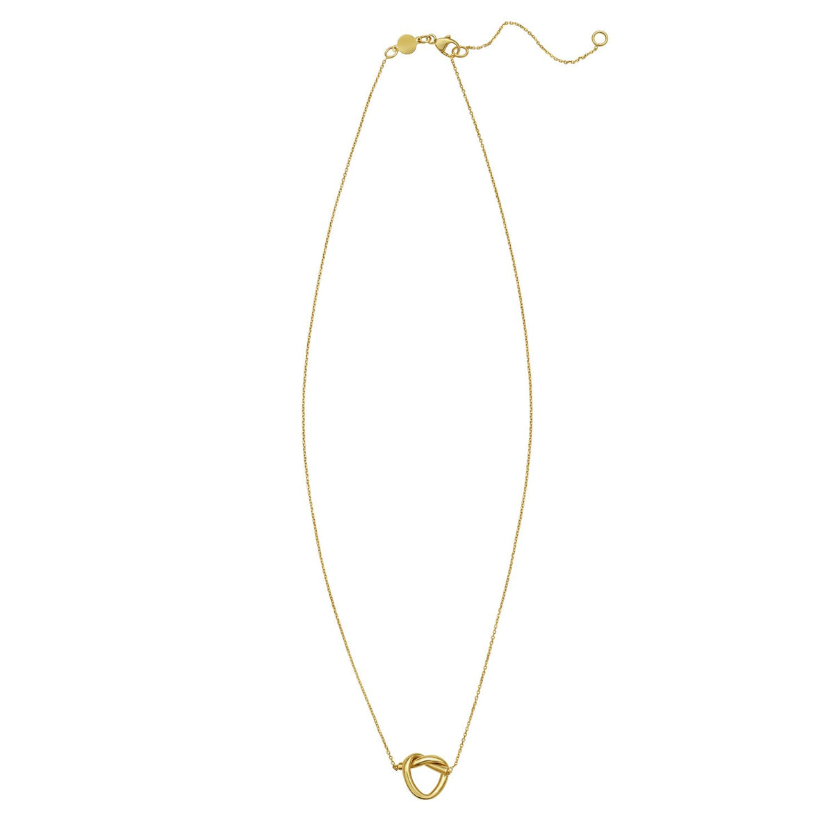 Love Knot Pendant Necklace in 14K Yellow Gold