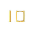 Rectangle Hoop Earrings in 14K Yellow Gold