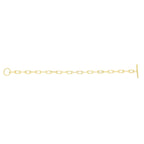 14K Yellow Gold Paperclip Toggle Bracelet