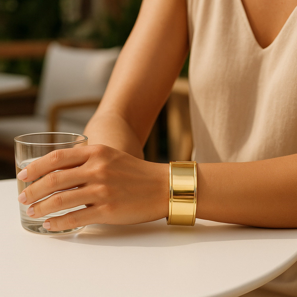 Classic Cuff Bangle in 14K Yellow Gold | 20.40mm