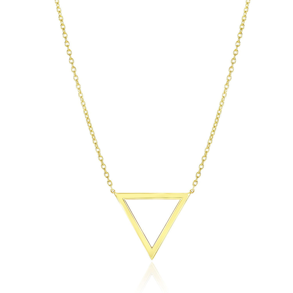 Delta Symbol Chain Necklace in 14K Yellow Gold