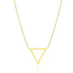 Delta Symbol Chain Necklace in 14K Yellow Gold