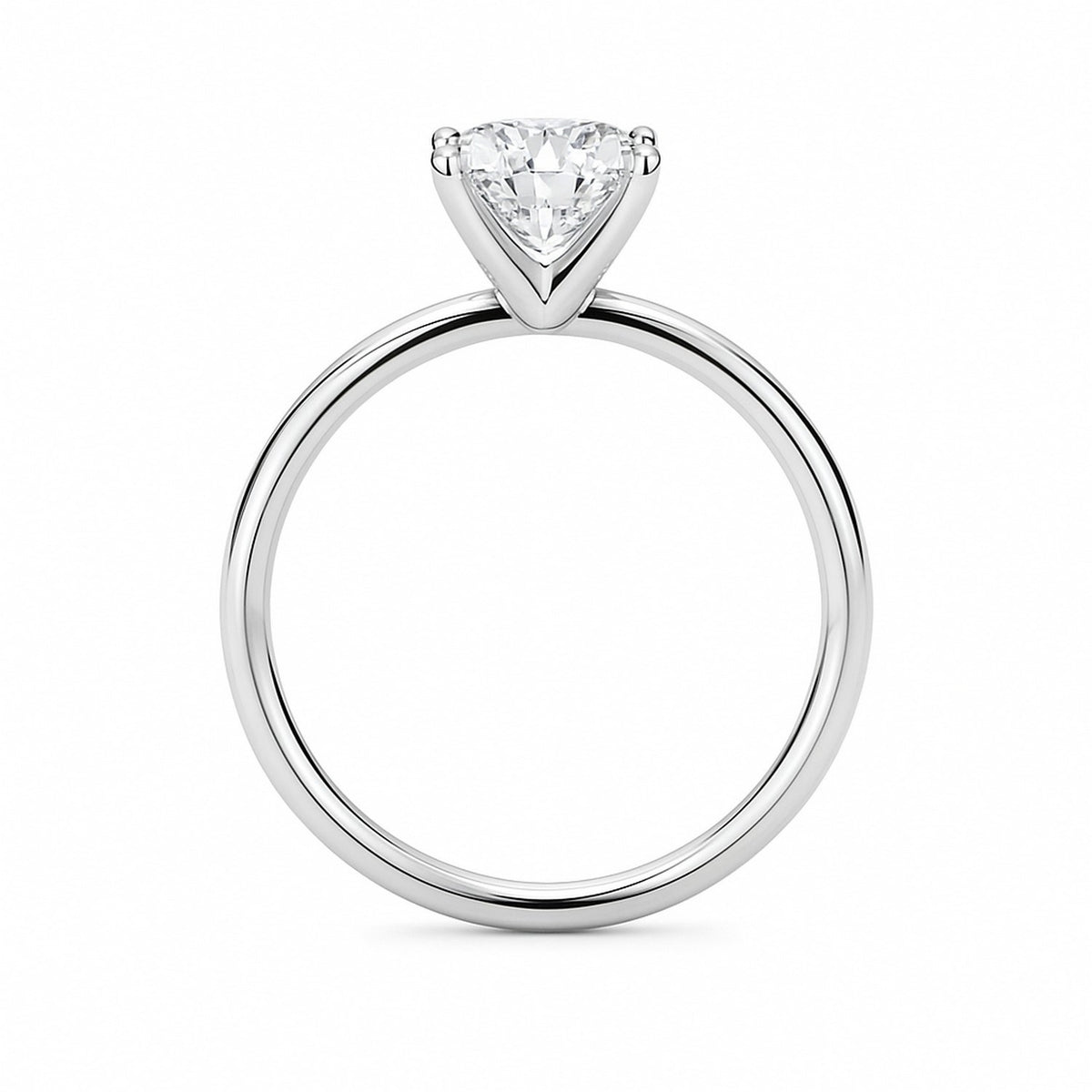 1ct Cushion Lab Grown Diamond Ring | 14K Gold