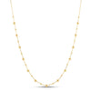Polished Bead Station Necklace in 14K Yellow Gold