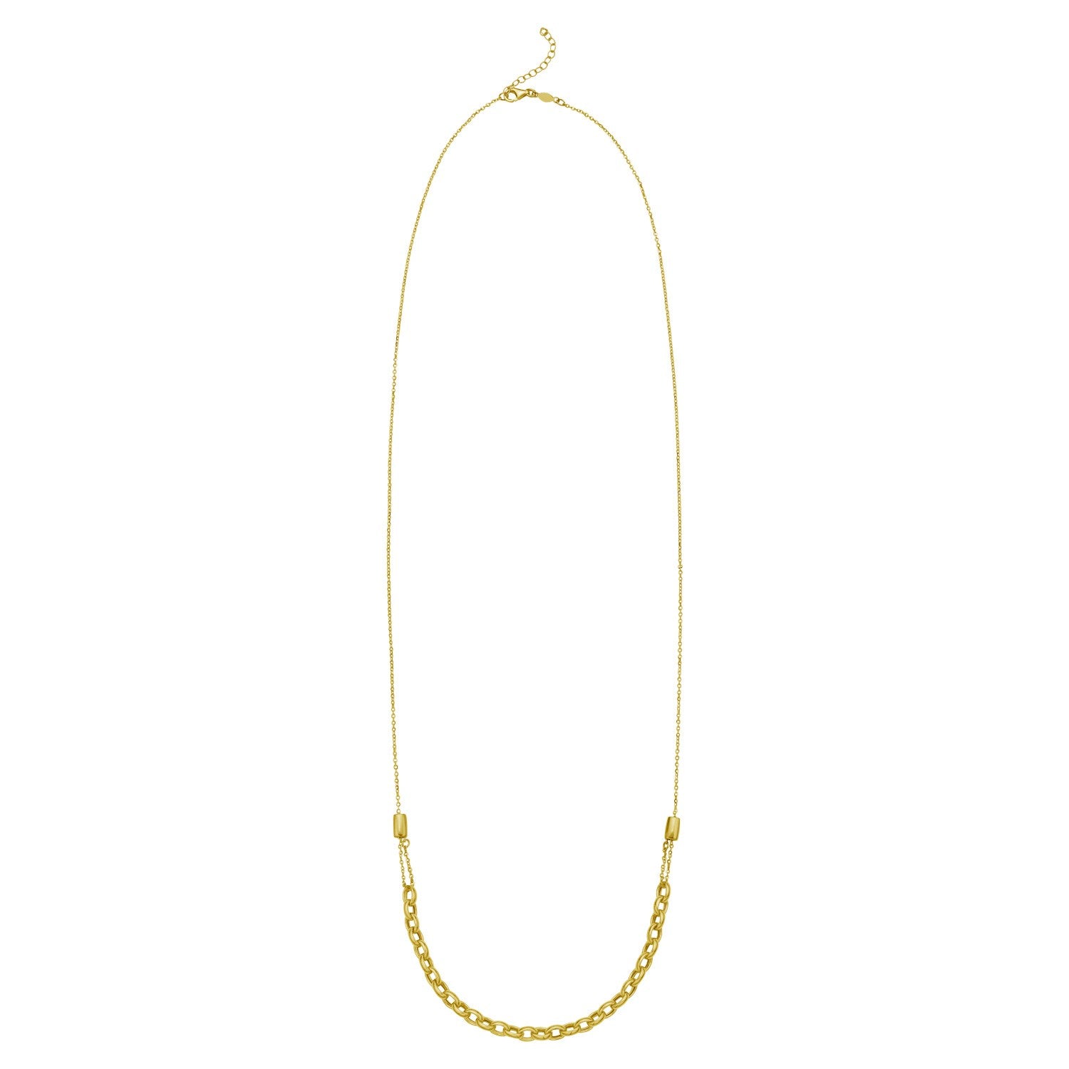14K Yellow Gold Adjustable Rolo Link Necklace